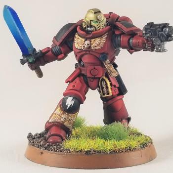 Primaris Blood Angel Lieutenant by csulli13