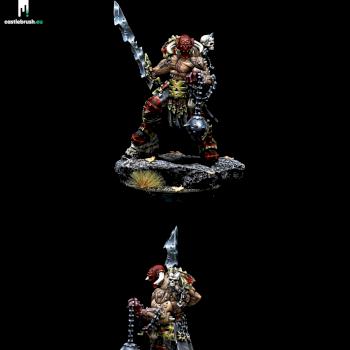 Slaughterpriest with Hackblade and Wrath-hammer by castlebrush