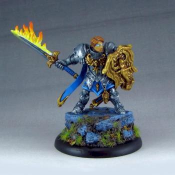 Almaran the Gold, Paladin With Flaming Sword by jere.c.epperson