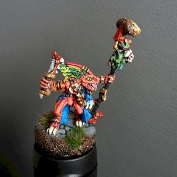Lizardmen Skink Priest by darcybono