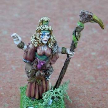 Druidess with weird tattoo by engle75