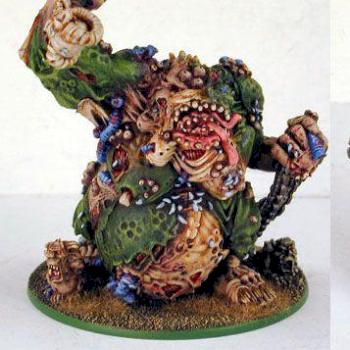Close-ups of Chaos Nurgle Great Unclean One by sorcererstudios