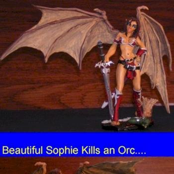 Sophie Succubus Kills an Orc by barisazi