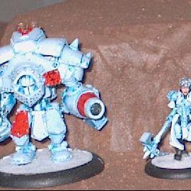 Warcaster Sorscha and Warjacks by slowface