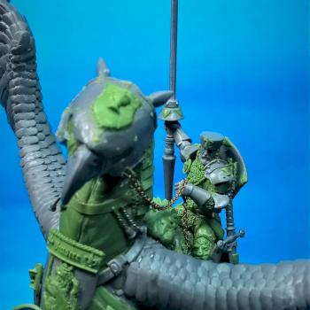 Converted Bretonnian King - Mounted on Hippogryph (other views) by thistledoo minis