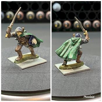 Ranger/Woodsman (human) with sword.  Unicorn on shield. by Blackheart651