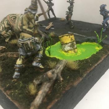 Supermutants vs Assaultron by Ophian