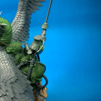 Bretonnian King - Converted Character Mounted on Hippogryph (other views) by thistledoo minis