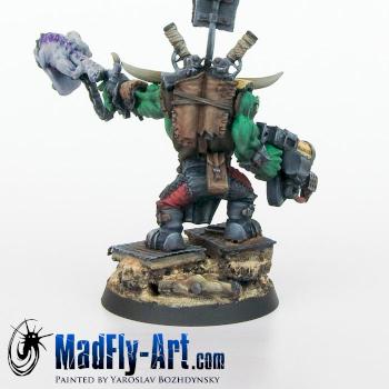 Ork Warboss with Attack Squig by MadFlyArtStudio