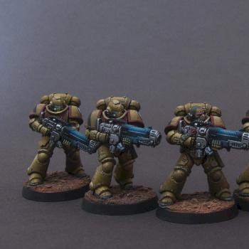 Imperial Fists Hellblasters squad by Pomashka