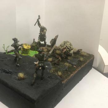 Supermutants vs Assaultron by Ophian