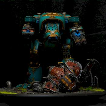 Titan of the Luna Wolves & The knight of the Word Bearers by Piriney