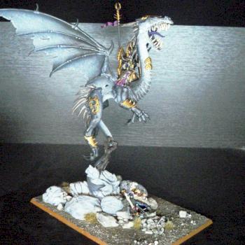 Dark Elf Dreadlord on Black Dragon by heliah