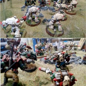 Terminators being rushed by Orks! by tedkoob