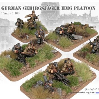 Flames of War - German Gerbrigsjager HMG Platoon - Commission Work by MFAAC