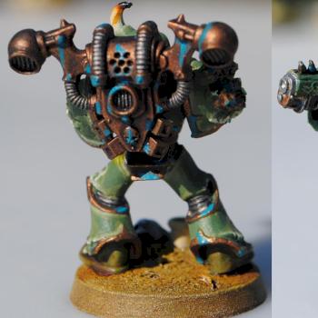 Plague Marine W/ Horn and Plasma Gun by B3H3M0TH