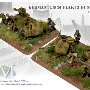 German 37cm FLAK43 team - commission work by MFAAC