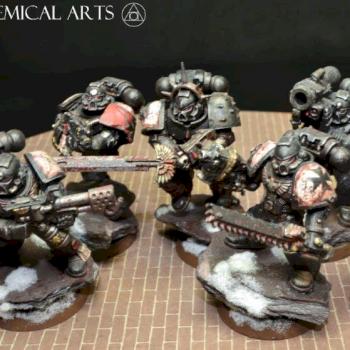 Black Templar initiates with Champion by BlackLion
