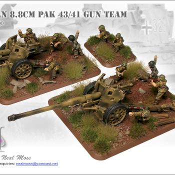 Flames of War - German 8.8cm PAK43 Gun Team - Commission Work by MFAAC