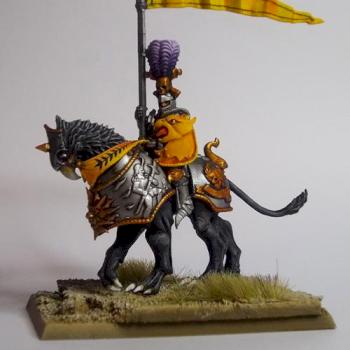 Empire Demigryph Knight Standard Bearer by Noggin