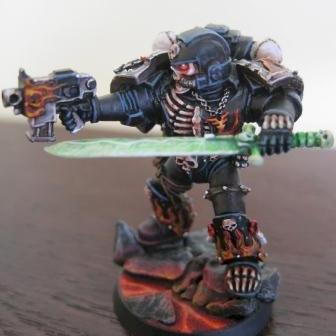 Sergeant Lich, Legion of the Damned, Space Marine with Undead Power Sword by kevinholcomb
