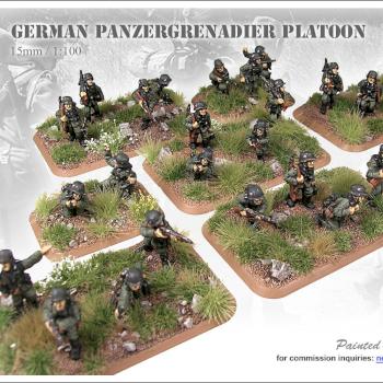 Flames of War - German Panzergrenadier Platoon - Commission Work by MFAAC
