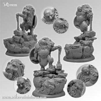 54mm Dwarf Lord by Scibor