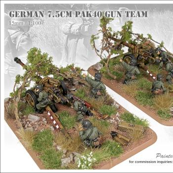 Flames of War - German 75cm PAK40 Gun Team - Commission Work by MFAAC