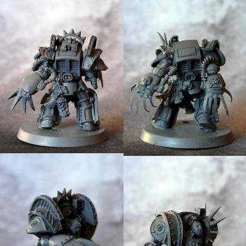 3 Renegade Space Marine Terminator Close Combat Squad + HQ by GobBoss