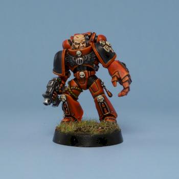 Blood Angels Sergeant with Power Fist by slickwilly79