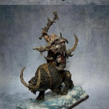 Ogre Kingdoms Mournfang Cavalry Champion by Matpaint