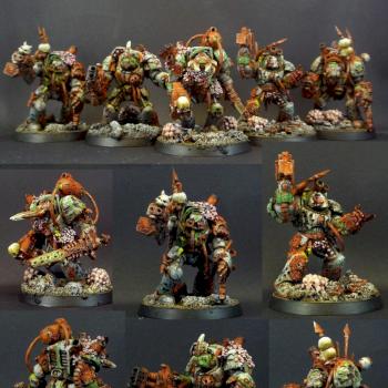 Death Guard Terminator Squad by Xcorac