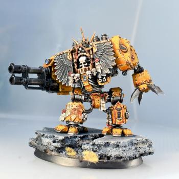 Imperial Fists Chaplain Dreadnought by 400LB.Gorilla