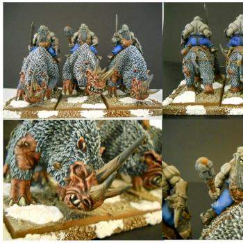 Ogre Kingdom Rhinox Cavalry by myhirepurpose