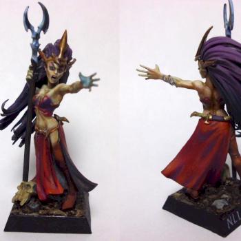 Dark Elf Sorceress by Snal