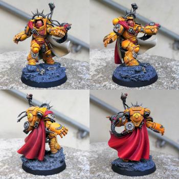 Imperial Fist Captain in Gravis Armour by CerberusXt