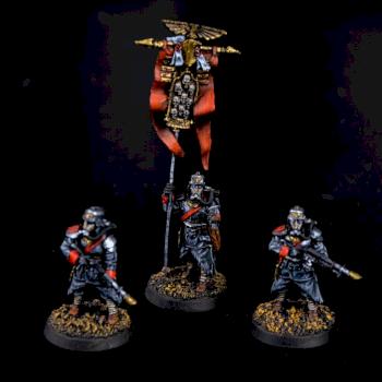 Death Korps of Krieg Standard Bearer + 2 Guards by cool-minis.com
