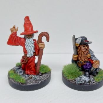 Human Wizard and Dwarf Thief by Ringbolt