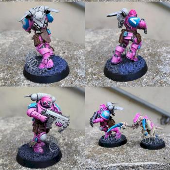 Trans pride color scheme Space-Marine by CerberusXt