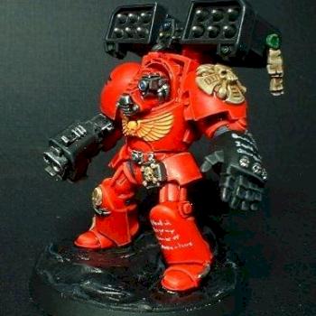 Blood Angel Terminator with Cyclone Missile Launcher by Dunkpork