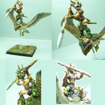 Championne Guerriere Faucon Elfe Sylvain by sceolan