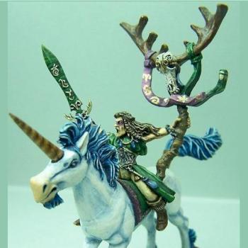 Mage Elfe Sylvain sur Licorne by sceolan
