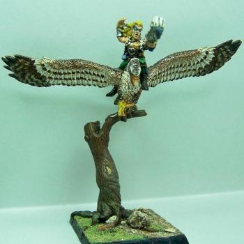 Mage Elfe Sylvain sur grand Aigle by sceolan