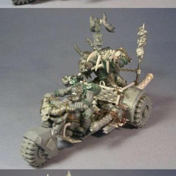ork warboss on motobike WIP by M11