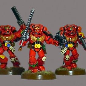 Space marine Blood Angels squad by sergeant sharpe