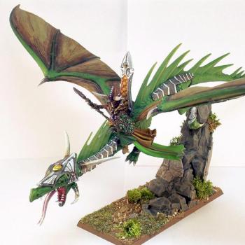 Wood Elf Highborn On Dragon by darkstudios