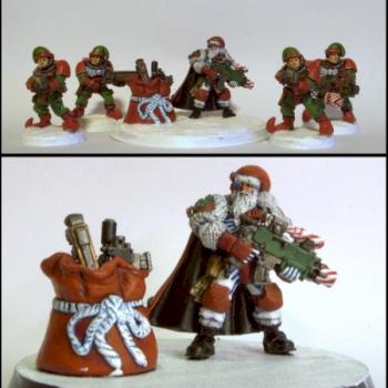 Santa Claus and his Elf Bodyguard by Guber