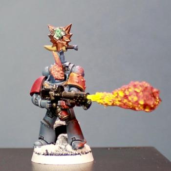 Space Wolves Blood Claw Flamer by Lickadoo