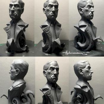 H.P. Lovecraft bust by Scibor
