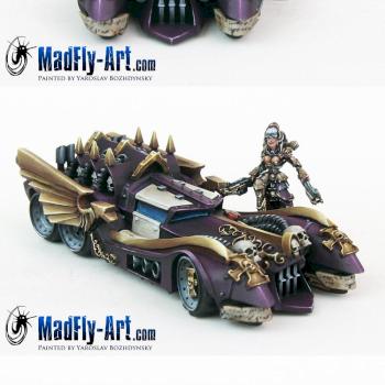 Female Inquisitor with Interceptor Car by MadFlyArtStudio